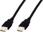 USB kábel, 1x USB 2.0 dugó A - 1x USB 2.0 dugó A, 3 m, fekete, Digitus AK-300100-030-S bélyegkép