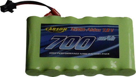 Carson Modellsport Akkucsomag, NiMH 7.2 V 700 mAh JST