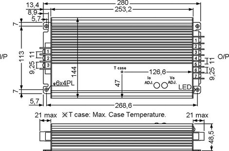 Mean Well Ólomakku töltő HEP-600C-24 24 V Töltőáram (max.) 21 A 3. kép