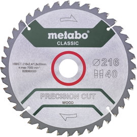 Metabo PRECISION CUT WOOD CLASSIC 628652000 Körfűrészlap 216 x 30 x 1.8 mm Fogak száma (collonként):