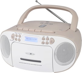 Reflexion CD-s rádió DAB+, DAB, URH AUX, CD, Kazetta, USB Fehér, Rózsaszín