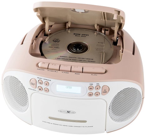Reflexion CD-s rádió DAB+, DAB, URH AUX, CD, Kazetta, USB Fehér, Rózsaszín 6. kép