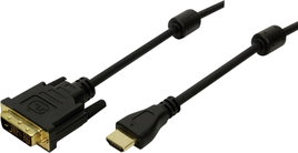 LogiLink HDMI / DVI Átalakító kábel HDMI-A dugó, DVI-D 18+1 pólusú Csatlakozódugó 2.00 m Fekete CH00