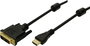 LogiLink HDMI / DVI Átalakító kábel HDMI-A dugó, DVI-D 18+1 pólusú Csatlakozódugó 2.00 m Fekete CH00 bélyegkép