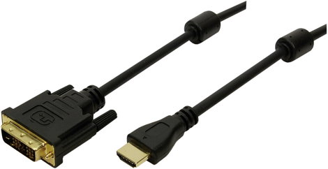 LogiLink HDMI / DVI Átalakító kábel HDMI-A dugó, DVI-D 18+1 pólusú Csatlakozódugó 2.00 m Fekete CH00 2. kép