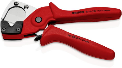 Knipex KNIPEX 90 10 185 Csővágó kemény, üvegszállal erősített műanyag többrétegű és pneumatikus töml 5. kép