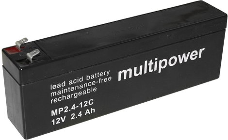 multipower PB-12-2,4-4,8 Ólomakku 12 V 2.4 Ah Ólom-vlies (AGM) (Sz x Ma x Mé) 178 x 66 x 34.5 mm 4,8
