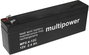 multipower PB-12-2,4-4,8 Ólomakku 12 V 2.4 Ah Ólom-vlies (AGM) (Sz x Ma x Mé) 178 x 66 x 34.5 mm 4,8 bélyegkép