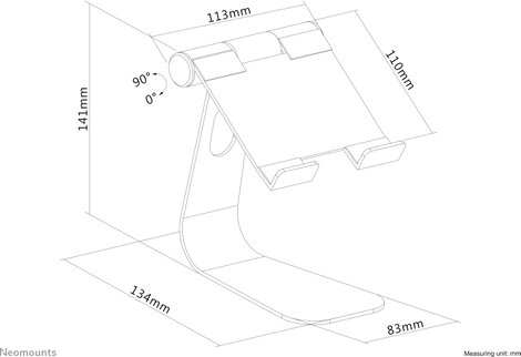 Neomounts DS15-050SL1 Tablet állvány Univerzális 5,1 cm (2) - 27,9 cm (11) 8. kép