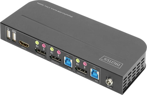 Digitus DS-12850 2+2 port KVM átkapcsoló Display-Port, HDMI Távirányító, Billentyűzet 4096 x 2160 Pi 2. kép