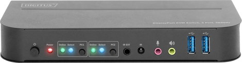 Digitus DS-12850 2+2 port KVM átkapcsoló Display-Port, HDMI Távirányító, Billentyűzet 4096 x 2160 Pi 3. kép