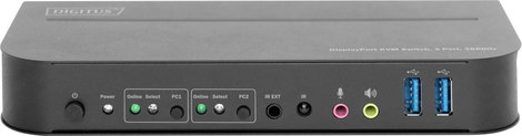 Digitus DS-12850 2+2 port KVM átkapcsoló Display-Port, HDMI Távirányító, Billentyűzet 4096 x 2160 Pi 4. kép
