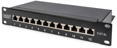 Digitus DN-91612S-EA 12 port Hálózati patchpanel 254 mm (10) CAT 6A 1 ME