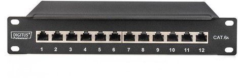 Digitus DN-91612S-EA 12 port Hálózati patchpanel 254 mm (10) CAT 6A 1 ME 4. kép