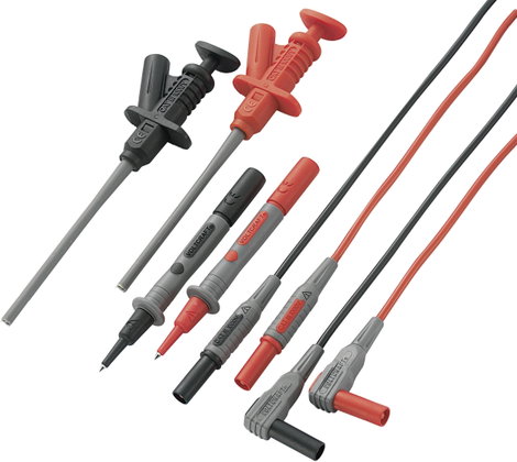 Biztonsági mérővezeték készlet 1,2 m, fekete/piros, Voltcraft MS-6