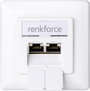 Renkforce RF-4697900 Hálózati csatlakozódoboz Falra szerelhető CAT 6 2 port Tiszta fehér 2. bélyegkép