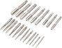 TOOLCRAFT TO-6800787 Menetvágó készlet 21 részes M3, M4, M5, M6, M8, M10, M12 DIN 352 HSS 1 db 2. bélyegkép