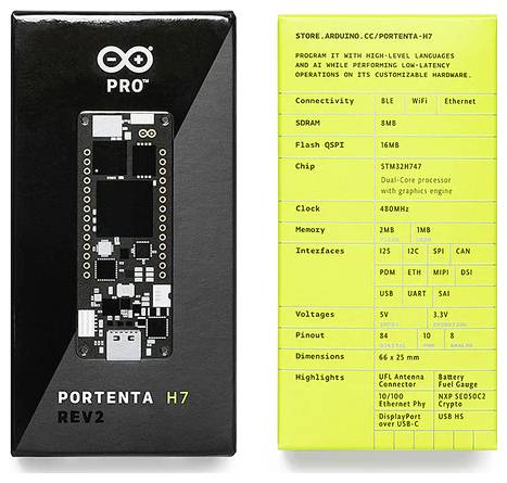 Arduino ABX00042 Panel Portenta H7 Portenta 7. kép