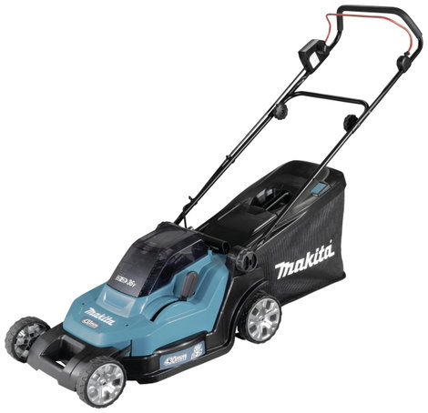Akkus fűnyíró 2 db akkuval 18 V, vágási szélesség max. 430 mm, Makita DLM432PT2