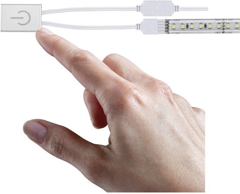 Paulmann 70975 PAULMANN Érintő switch 144 W (max) Fém (Sz x Ma x Mé) 4.3 x 0.85 x 3 cm 1 db 4. kép