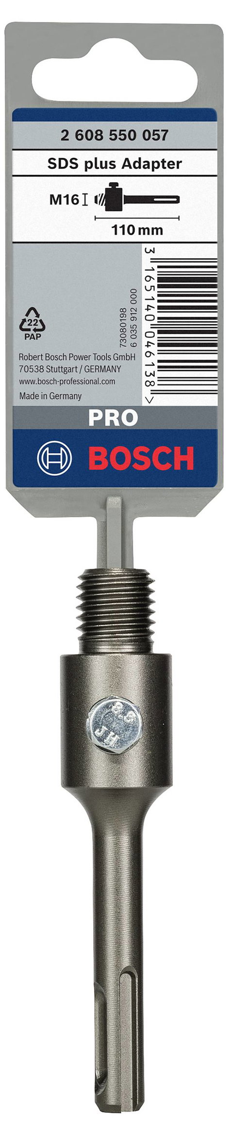 Bosch Accessories 2608550057 SDS-Plus-Aufnahmeschaft M16 105mm f. Lochsägen/Bohrkronen SDS-plus befo 3. kép