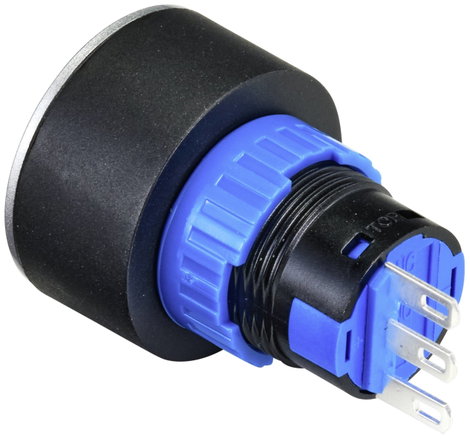 TRU COMPONENTS TC-9219064 Nyomógomb 250 V/AC 3 A 1 x KI/(BE) Nyomó (Ø) 25 mm IP40 1 db 2. kép