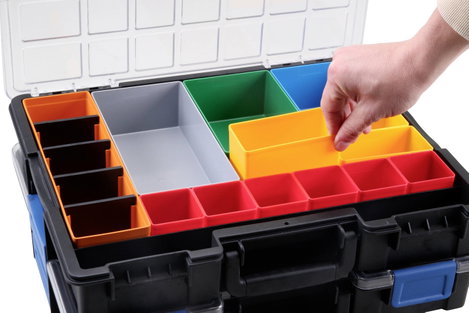 Allit EuroPlus Pro K44/15 Rendszerező hordtáska (H x Sz x Ma) 355 x 440 x 76 mm Rekeszek: 15 Tartalo 7. kép