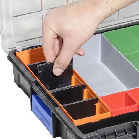 Allit EuroPlus Pro K44/21 Rendszerező hordtáska (H x Sz x Ma) 355 x 440 x 76 mm Rekeszek: 21 Tartalo 10. kép