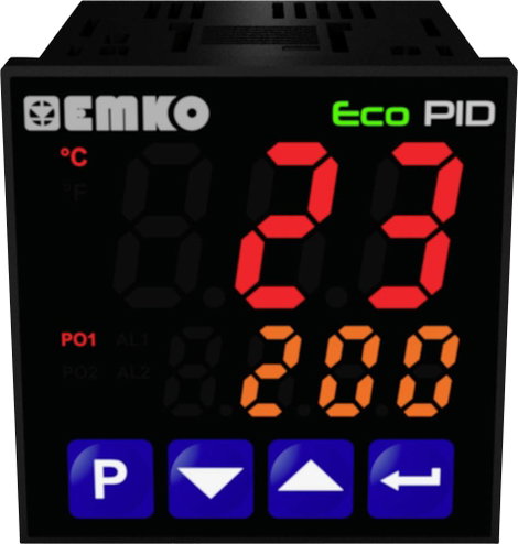 Emko ecoPID.4.6.1R.S.0 Hőmérséklet szabályozó Pt100, J, K, R, S, T, L -199 - +999 °C Relé, 5 A, SSR