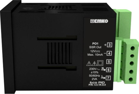 Emko ecoPID.4.6.1R.S.0 Hőmérséklet szabályozó Pt100, J, K, R, S, T, L -199 - +999 °C Relé, 5 A, SSR 8. kép