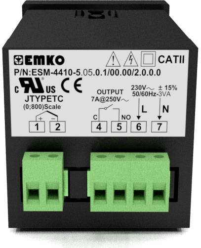Emko ESM-4410.2.18.0.1/00.00/2.0.0.0 2 pontos szabályozó Hőmérséklet szabályozó NTC -50 - 100 °C Rel 5. kép