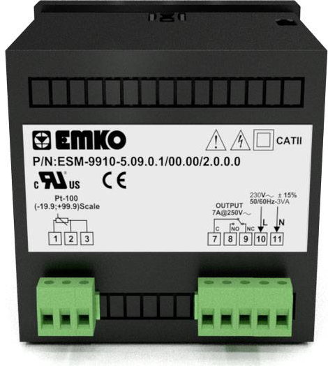 Emko ESM-9910.5.18.0.1/01.00/2.0.0.0 2 pontos szabályozó Hőmérséklet szabályozó NTC -50 - 100 °C Rel 4. kép