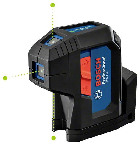 Bosch Professional GPL 3 G Pontlézer Táskával Hatótáv (max.): 30 m 2. kép