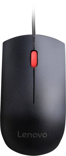 Lenovo Essential Ergonomikus egér USB Optikai Fekete 3 Gombok 1600 dpi Ergonómikus