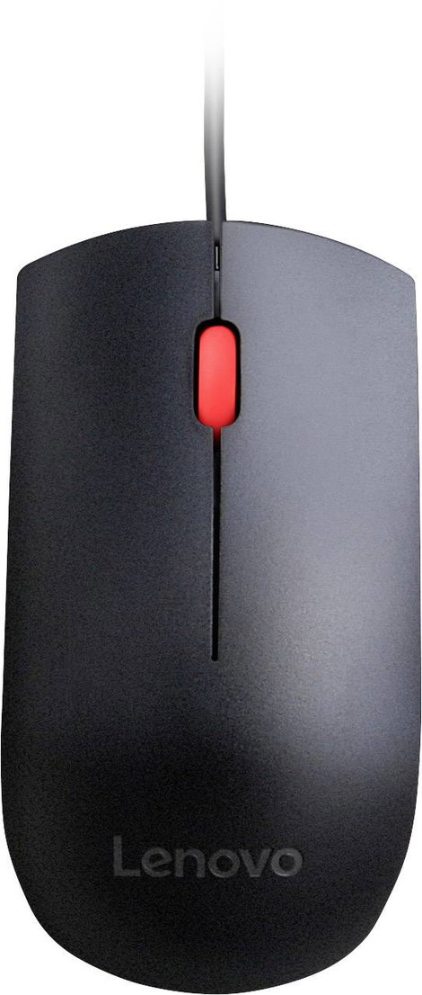 Lenovo Essential Ergonomikus egér USB Optikai Fekete 3 Gombok 1600 dpi Ergonómikus