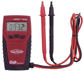Digitális multiméter, zseb mérőműszer, LED-es zseblámpával CAT III 300V Testboy Pocket