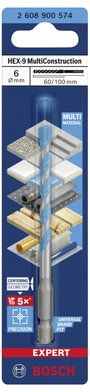 Bosch Accessories EXPERT HEX-9 2608900574 Többcélú fúró 1 db 6 mm Teljes hossz 100 mm Hatlap szár 1 3. bélyegkép