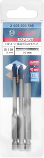Bosch Accessories EXPERT HardCeramic HEX-9 2608900595 Csempefúró készlet 3 részes 5 mm, 6 mm, 8 mm 3 2. bélyegkép