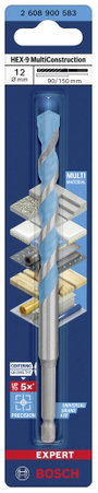 Bosch Accessories EXPERT HEX-9 2608900583 Többcélú fúró 1 db 12 mm Teljes hossz 150 mm Hatlap szár 1 2. bélyegkép