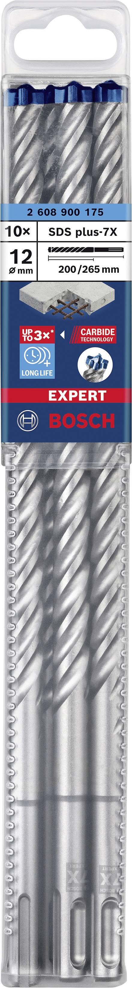 Bosch Accessories EXPERT SDS plus-7X 2608900175 Kalapácsfúró 10 részes 12.00 mm Teljes hossz 265 mm  2. kép