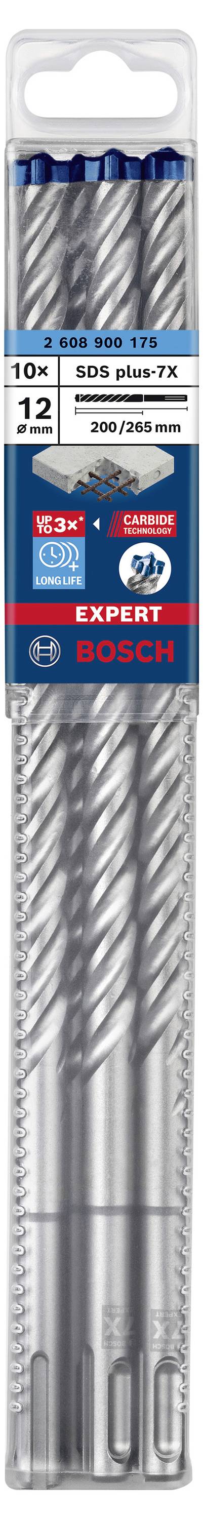 Bosch Accessories EXPERT SDS plus-7X 2608900175 Kalapácsfúró 10 részes 12.00 mm Teljes hossz 265 mm  3. kép