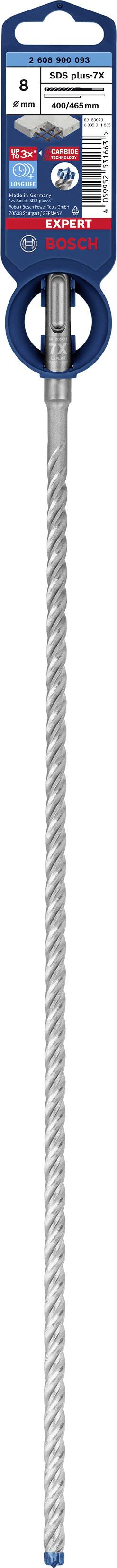 Bosch Accessories EXPERT SDS plus-7X 2608900093 Kalapácsfúró 1 db 8.00 mm Teljes hossz 465 mm SDS-Pl 2. kép