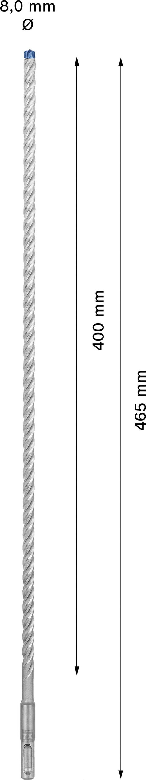 Bosch Accessories EXPERT SDS plus-7X 2608900093 Kalapácsfúró 1 db 8.00 mm Teljes hossz 465 mm SDS-Pl 5. kép
