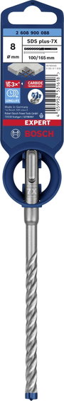 Bosch Accessories EXPERT SDS plus-7X 2608900088 Kalapácsfúró 1 db 8.00 mm Teljes hossz 165 mm SDS-Pl 2. bélyegkép