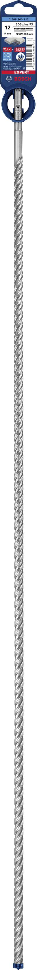 Bosch Accessories EXPERT SDS plus-7X 2608900115 Kalapácsfúró 1 db 12.00 mm Teljes hossz 1000 mm SDS- 2. kép