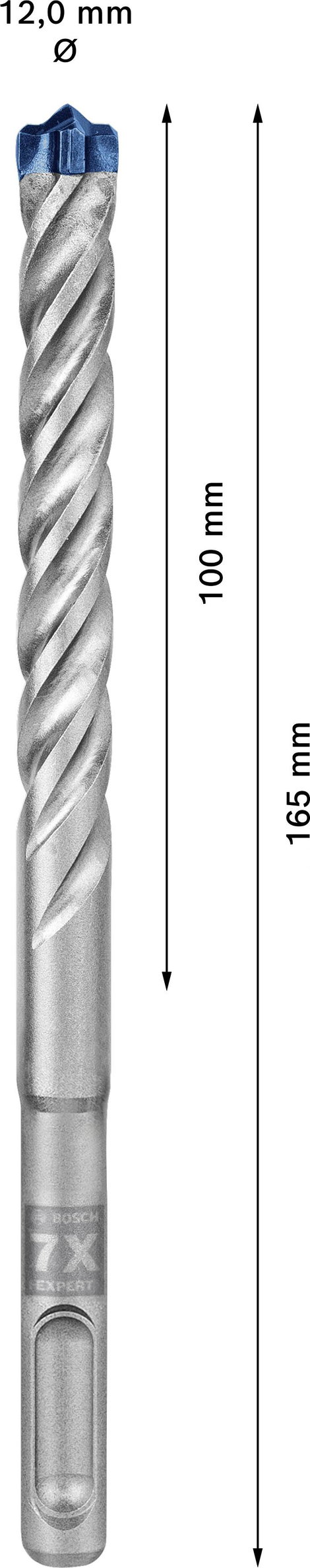 Bosch Accessories EXPERT SDS plus-7X 2608900108 Kalapácsfúró 1 db 12.00 mm Teljes hossz 165 mm SDS-P 5. kép