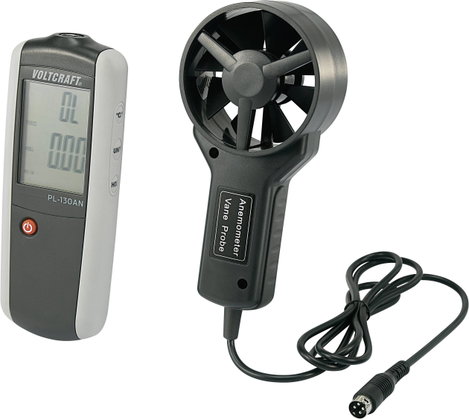 Légsebesség mérő, anemométer, 0,4 - 30 m/s, Voltcraft PL-130AN 2. kép