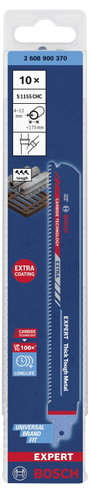 Bosch Accessories 2608900370 EXPERT ‘Thick Tough Metal’ S 1155 CHC Säbelsägeblatt, 10 Stück Fűrészla 3. bélyegkép