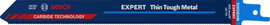 Bosch Accessories 2608900363 SZAKÉRTŐ Thin Tough Metal S 1022 EHM dugattyús fűrészlap, 1 db Fűrészla