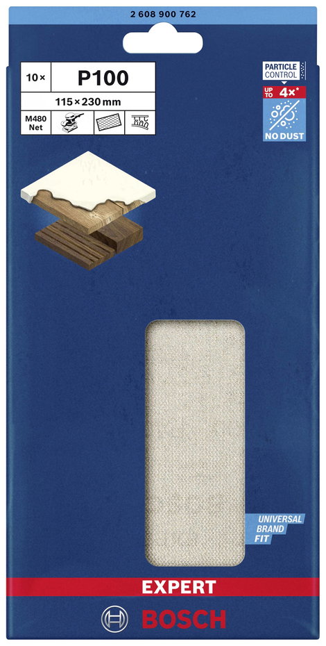 Bosch Accessories EXPERT M480 2608900762 Csiszolóháló rezgő csiszolóhoz Lyuk nélküli Szemcsézet (num 2. kép